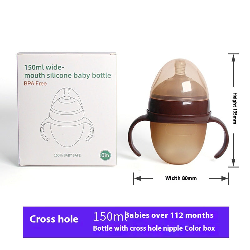 Simple And Portable Baby Weaning Tool Silicone Bottle