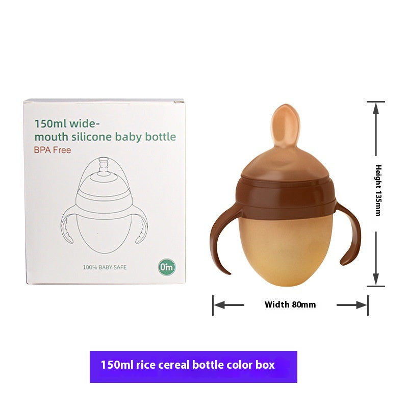 Simple And Portable Baby Weaning Tool Silicone Bottle