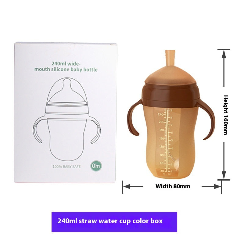 Simple And Portable Baby Weaning Tool Silicone Bottle